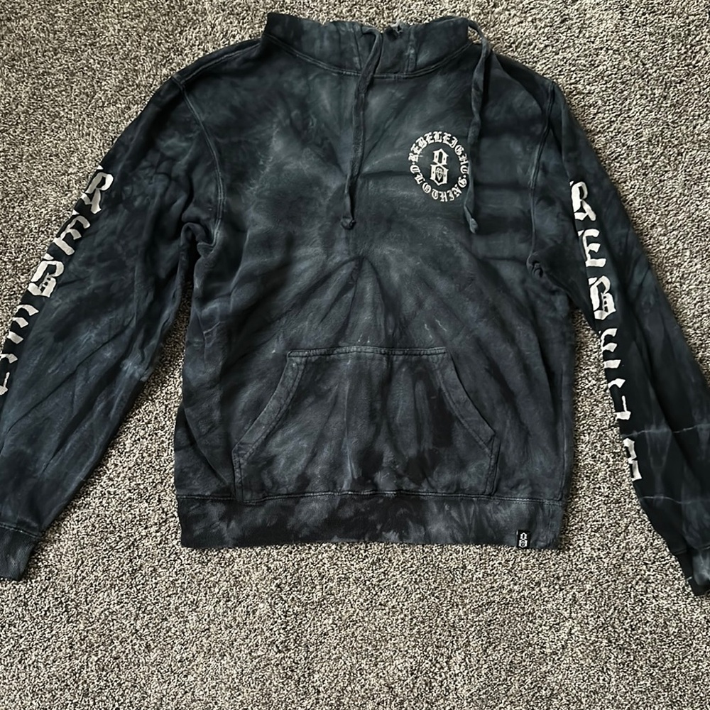 Rebel 8 Tie Dye Sweatshirt with Sleeve Graphics